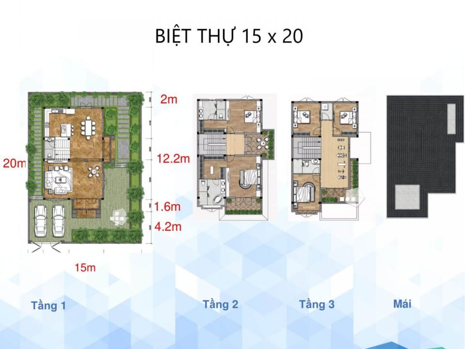 Biệt thự 15x20m