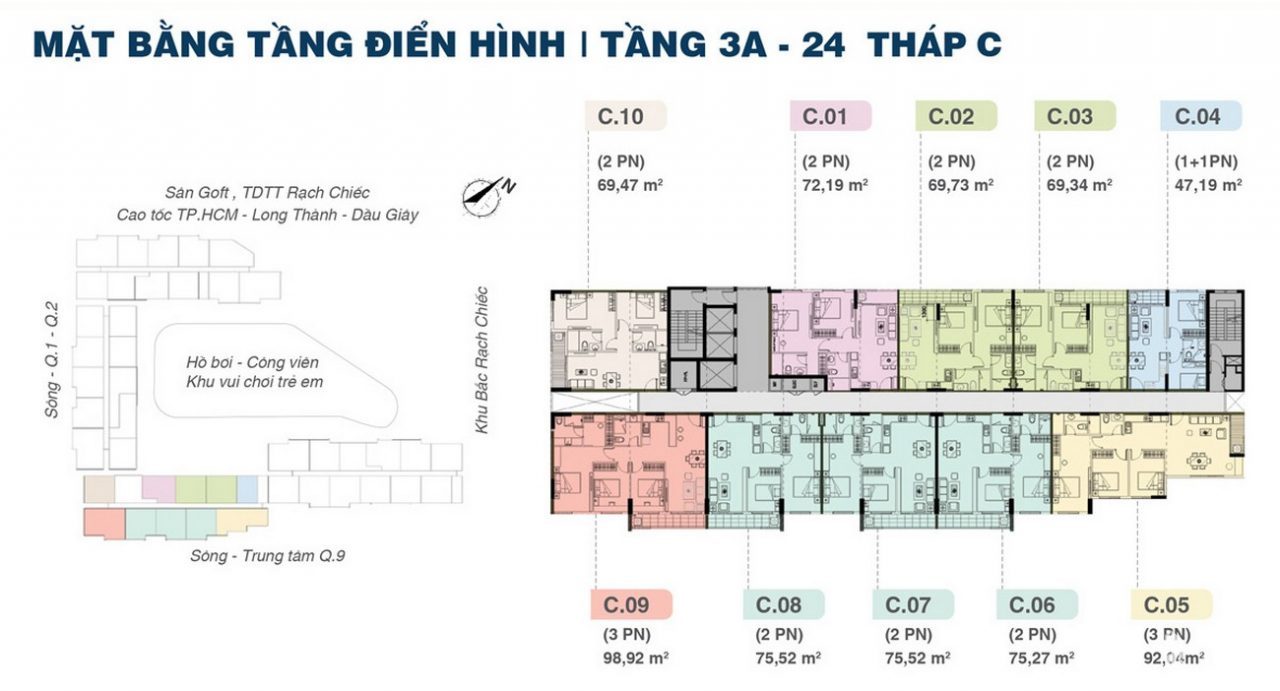 Mặt bằng Tháp C