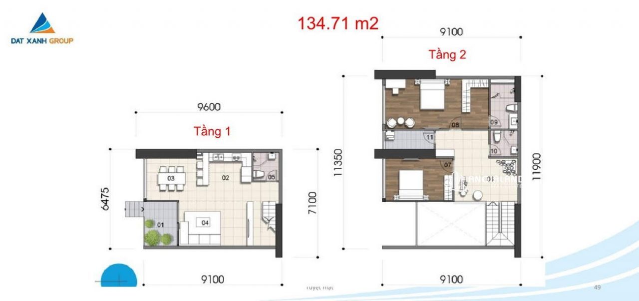 Mb căn hộ 134.71m2