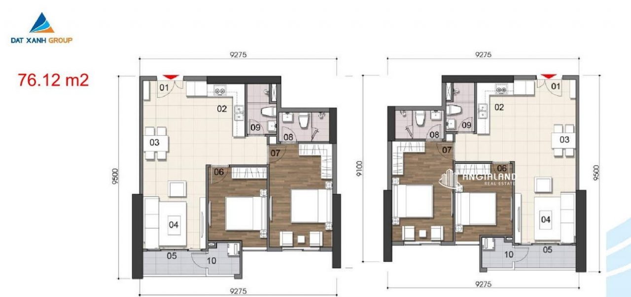 Mb căn hộ 76.12m2