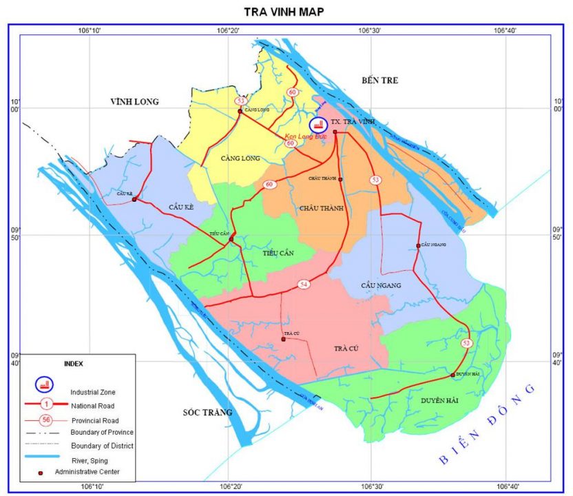 Bản đồ Trà Vinh