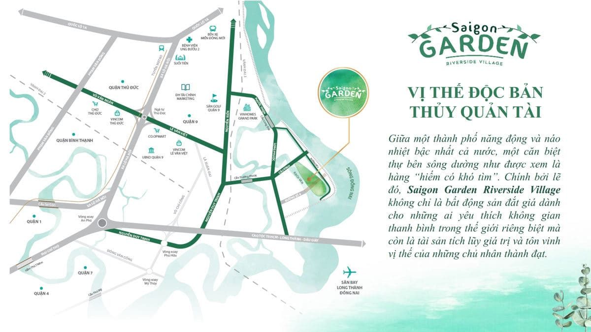 Bản đồ vị trí SAIGON GARDEN RIVERSIDE VILLAGE