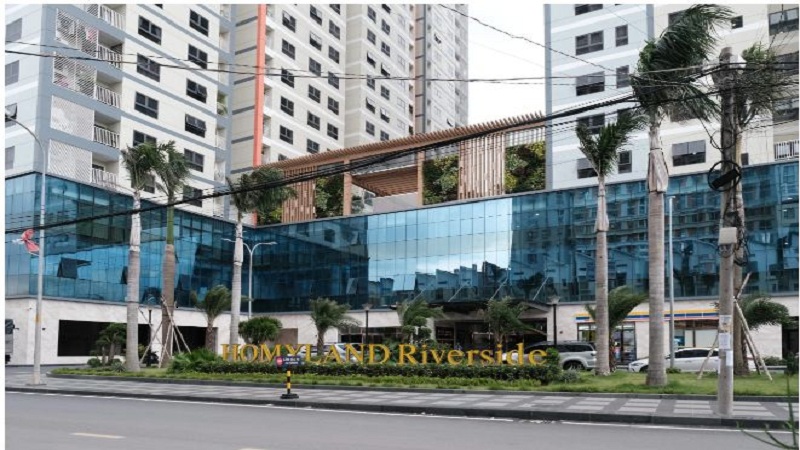 Cổng ngoài dự án  Homyland Riverside