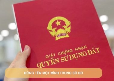 đứng tên một mình trong sổ đỏ