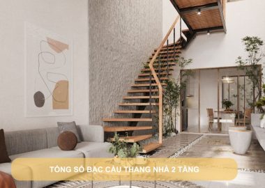 tổng số bậc cầu thang nhà 2 tầng