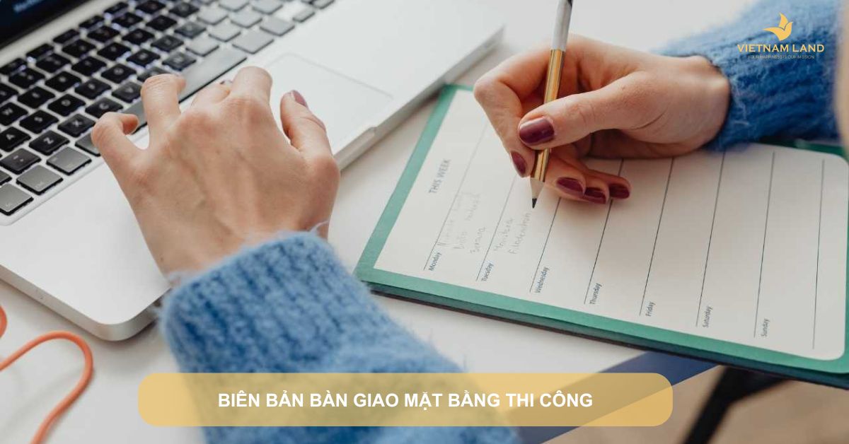 biên bản bàn giao mặt bằng thi công