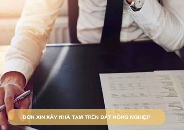 đơn xin xây nhà tạm trên đất nông nghiệp