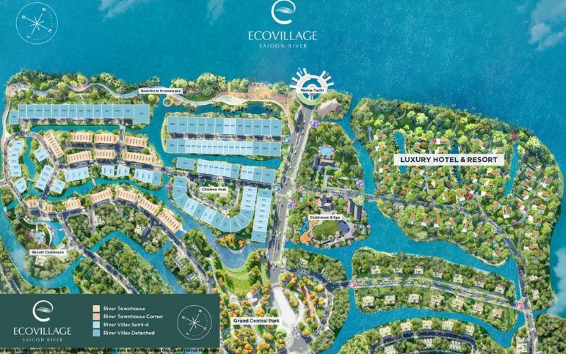 Mặt Bằng Layout Eco Village Saigon River 2