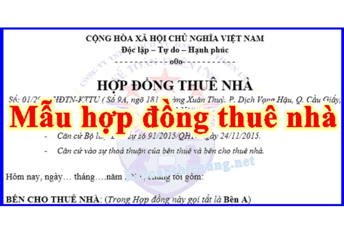 mẫu hợp đồng thuê nhà ở đơn giản nhất 1