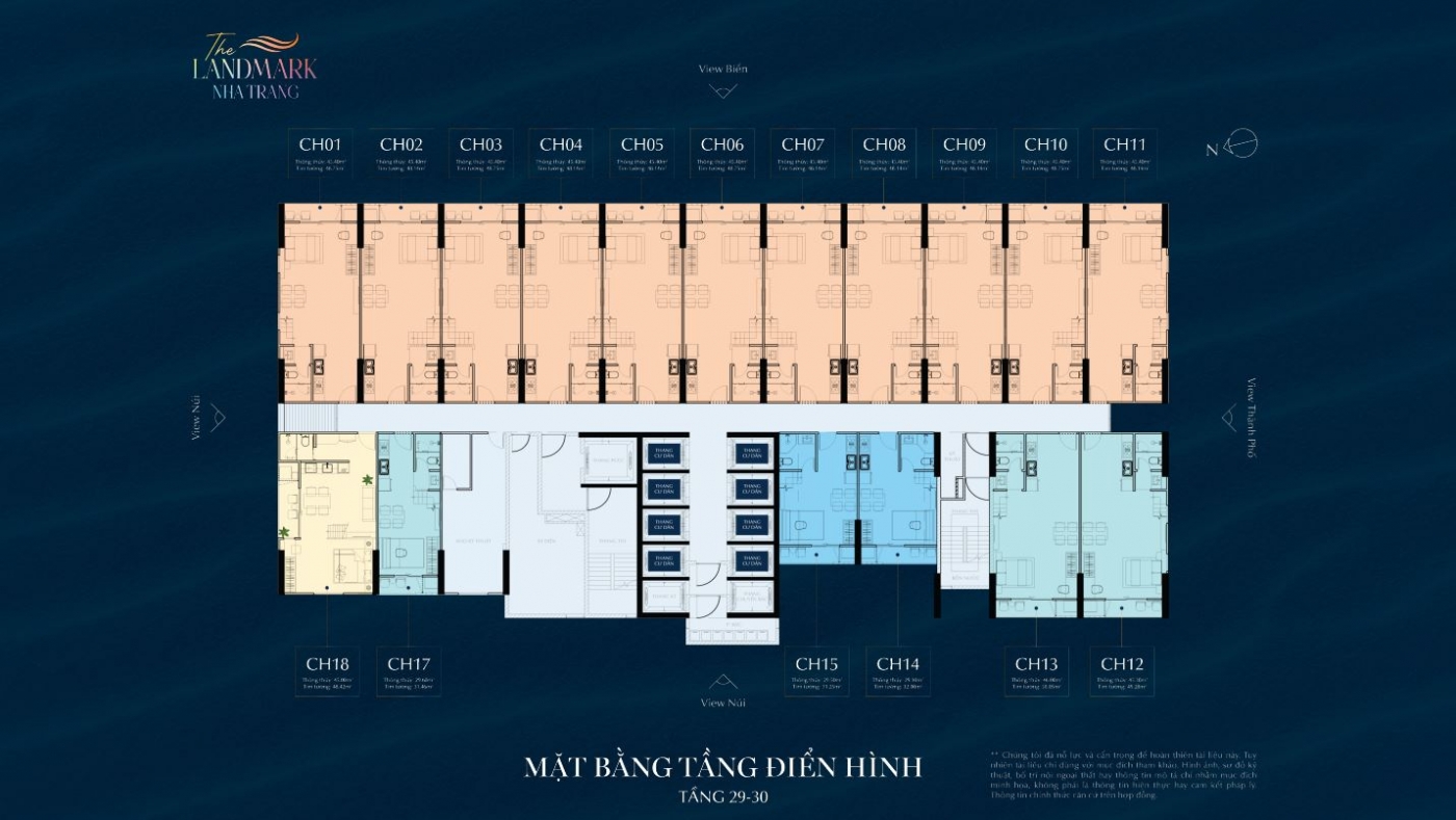 mb tầng căn hộ điển hình The LandMark Nha Trang2