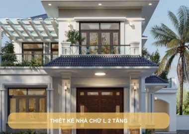 thiết kế nhà chữ l 2 tầng