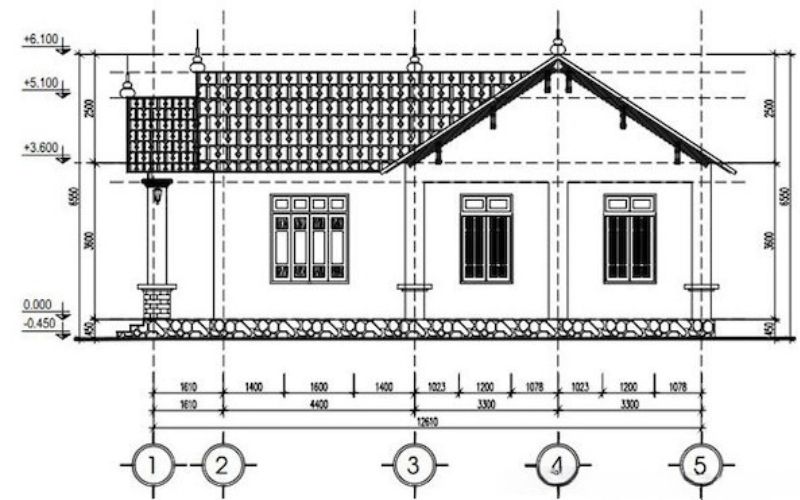 chiều cao trần nhà cấp 4 2